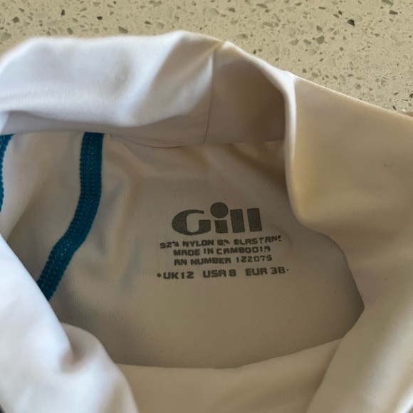 Gill Women's White and Gray Swim Rash Guard - Picture 3 of 3